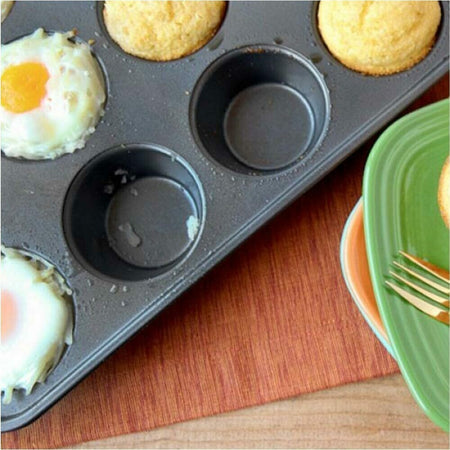 Stampo Teglia Per 12 Muffin Cupcake In Acciaio Antiadere Con Pirottini Colorati Casa, arredamento e bricolage > Cucina > Stampi Trade Shop italia - Napoli, Commerciovirtuoso.it