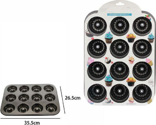 Stampo Teglia Vassoio Antiaderente 12 Muffin Ciambelle Cupcake Dolci Budino 59941 Casa, arredamento e bricolage > Cucina > Stampi Trade Shop italia - Napoli, Commerciovirtuoso.it