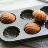 Stampo-Teglia-Vassoio-Antiaderente-12-Muffin-Cupcake-Dolci-Conchiglie