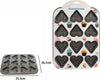 Stampo Teglia Vassoio Antiaderente Per 12 Muffin Cupcake Dolci Budino Cuori 59947 Casa e cucina/Teglie da forno e accessori per pasticceria/Teglie e stampi/Teglie per torte/Tortiere sagomate Trade Shop italia - Napoli, Commerciovirtuoso.it