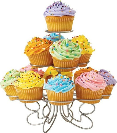 Stand Porta 13 Cupcake E Dessert Alzatina 24,5x20 Cm In Metallo Colore Grigio Casa e cucina/Stoviglie/Piatti ciotole e vassoi/Piatti per servire/Alzate per dolci e frutta Trade Shop italia - Napoli, Commerciovirtuoso.it