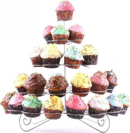 Stand-Supporto-Espositore-Per-Cupcakes-Dolci-Dolcetti-30-Posti-In-Metallo