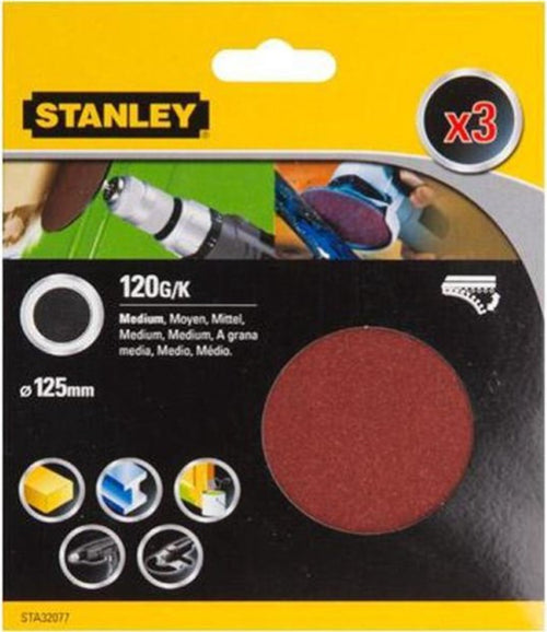 STANLEY---3-DISCHI-VELCRO-125MM-GR.120MM