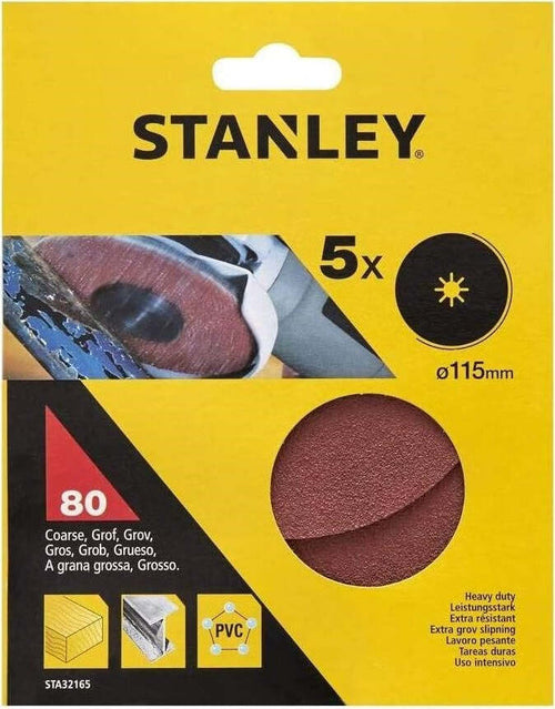 STANLEY---DISCHI-FIBRA-PER-ANGOLARI-115MM-GRANA-80-5PZ