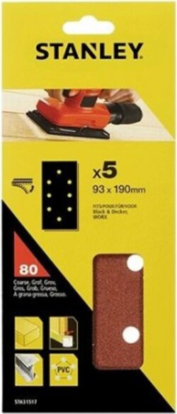 STANLEY-5-FOGLI-VELCRO-93X190-MM-FORATI-B&D-GRANA-MEDIA-120-STA31522