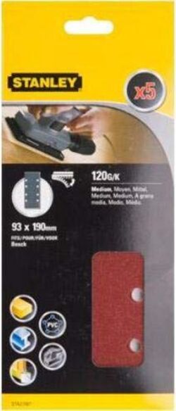 STANLEY-5-FOGLI-VELCRO-93X230-MM-FORATI-BOSCH-GR-ANA-80