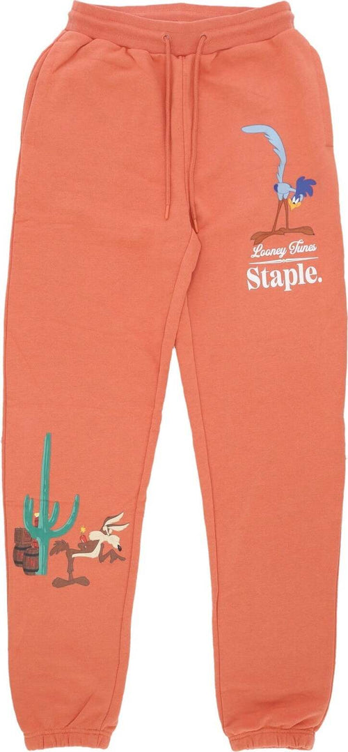 STAPLE-Pantalone-Tuta-Leggero-Uomo-Acme-Corp-Sweatpant-X-Looney-Tunes-Terra-Cotta-da-uomo