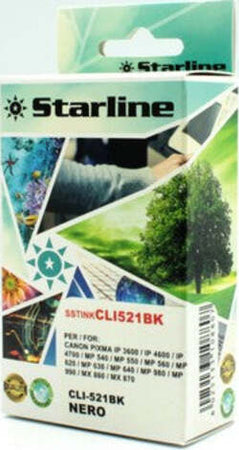 Starline - Cartuccia ink - per Canon - Nero - CLI521 BK - 9ml Elettronica/Informatica/Stampanti e accessori/Accessori per stampanti a inchiostro e laser/Cartucce d'inchiostro Eurocartuccia - Pavullo, Commerciovirtuoso.it
