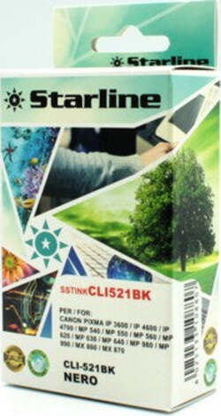Starline - Cartuccia ink - per Canon - Nero - CLI521 BK - 9ml Elettronica/Informatica/Stampanti e accessori/Accessori per stampanti a inchiostro e laser/Cartucce d'inchiostro Eurocartuccia - Pavullo, Commerciovirtuoso.it