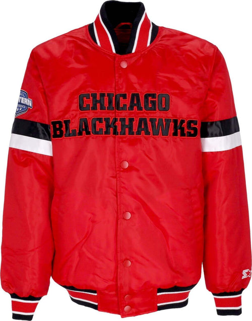 STARTER-Giubbotto-Bomber-Uomo-Nhl-Home-Game-Satin-Jacket-Chibla-Original-Team-Colors-da-uomo