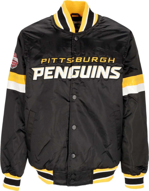 STARTER-Giubbotto-Bomber-Uomo-Nhl-Home-Game-Satin-Jacket-Pitpen-Original-Team-Colors-da-uomo