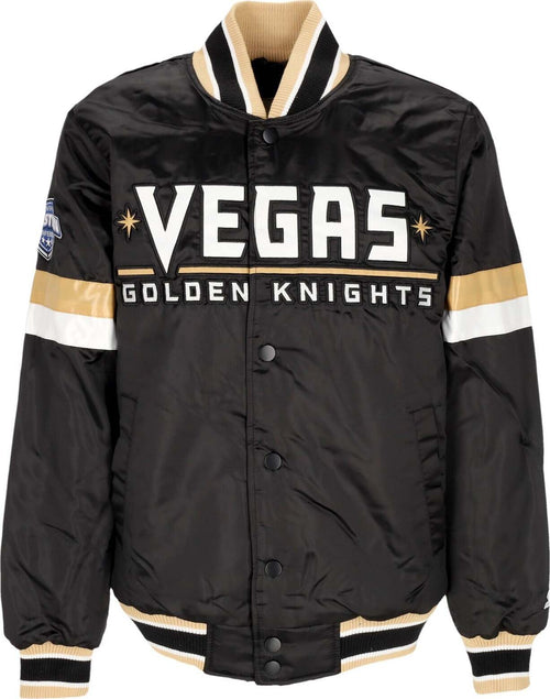 STARTER-Giubbotto-Bomber-Uomo-Nhl-Home-Game-Satin-Jacket-Vegkni-Original-Team-Colors-da-uomo