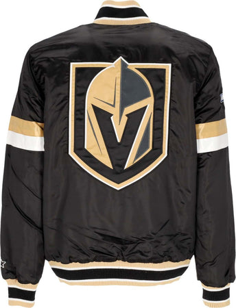 STARTER-Giubbotto-Bomber-Uomo-Nhl-Home-Game-Satin-Jacket-Vegkni-Original-Team-Colors-da-uomo