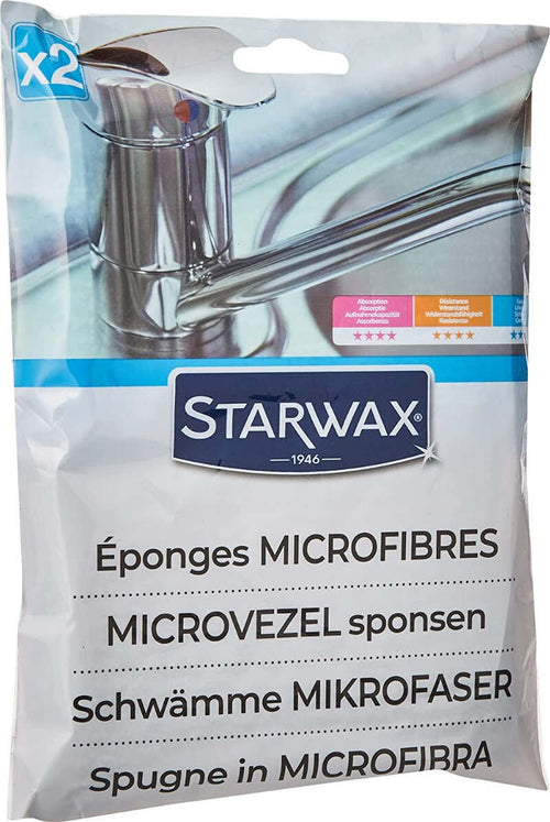 STARWAX---2-SPUGNE-IN-MICROFIBRA--Spugna-cm-12,5-x-8,5-x-2,5**