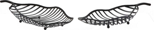 S/Tasche Foglia Black Coppia Cm 61X25X7,5-55X20X7,5 Casa e cucina/Decorazioni per interni/Accessori decorativi/Ciotole decorative Led Mall Home - Napoli, Commerciovirtuoso.it