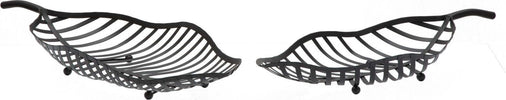 S/Tasche Foglia Black Coppia Cm 61X25X7,5-55X20X7,5 Casa e cucina/Decorazioni per interni/Accessori decorativi/Ciotole decorative Led Mall Home - Napoli, Commerciovirtuoso.it