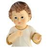 Gesù bambino senza culla bambinello per presepe in poliresina h 19 cm