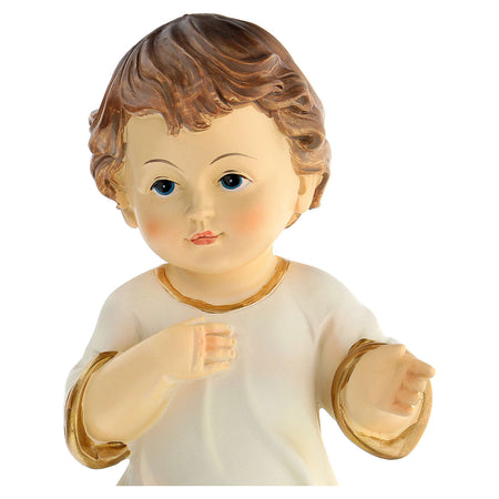 Gesù bambino senza culla bambinello per presepe in poliresina h 19 cm