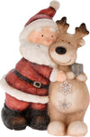 Statua Natalizia Babbo natale con renna in poliresina decorazione con led h 40 cm Casa e cucina/Decorazioni per interni/Addobbi e decorazioni per ricorrenze/Decorazioni natalizie/Schiaccianoci MagiediNatale.it - Altamura, Commerciovirtuoso.it