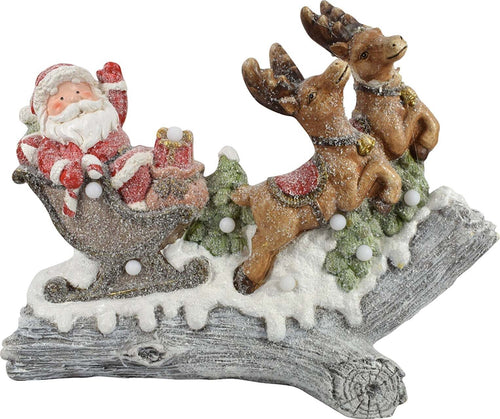 Statua Natalizia Babbo Natale con slitta in poliresina con led h 45 cm Casa e cucina/Decorazioni per interni/Addobbi e decorazioni per ricorrenze/Decorazioni natalizie/Schiaccianoci MagiediNatale.it - Altamura, Commerciovirtuoso.it