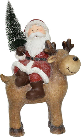 Statua Natalizia Babbo natale su Renna in poliresina decorazione a led h 46 cm Casa e cucina/Decorazioni per interni/Addobbi e decorazioni per ricorrenze/Decorazioni natalizie/Schiaccianoci MagiediNatale.it - Altamura, Commerciovirtuoso.it