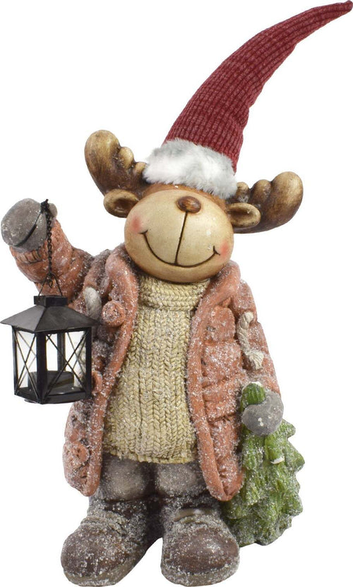 Statua Natalizia Renna in poliresina decorazione con lanterna h 55 cm Casa e cucina/Decorazioni per interni/Addobbi e decorazioni per ricorrenze/Decorazioni natalizie/Schiaccianoci MagiediNatale.it - Altamura, Commerciovirtuoso.it