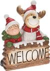 Statua Natalizia Welcome con renna in poliresina decorazione con led h 50 cm Casa e cucina/Decorazioni per interni/Addobbi e decorazioni per ricorrenze/Decorazioni natalizie/Schiaccianoci MagiediNatale.it - Altamura, Commerciovirtuoso.it
