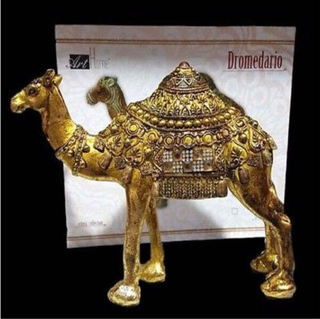 Statua Statuina Decorativa Dromedario Strass Dorato 23cm Portafortuna Casa Casa e cucina/Decorazioni per interni/Pezzi da collezione/Statuine Trade Shop italia - Napoli, Commerciovirtuoso.it