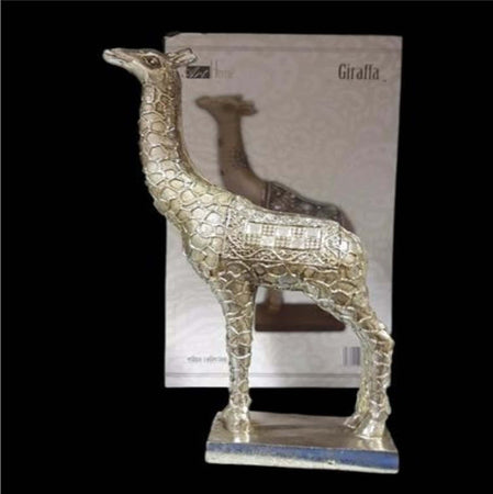 STATUA STATUINA DECORATIVA GIRAFFA CON STRASS SILVER 31CM PORTAFORTUNA CASA Casa e cucina/Decorazioni per interni/Pezzi da collezione/Statuine Trade Shop italia - Napoli, Commerciovirtuoso.it