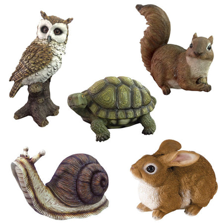 Statua decorativa in poliresina per giardino e veranda Animali del Bosco