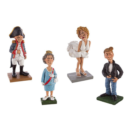 Statuetta in poliresina caricatura presepe Napoletano idea regalo h 18,5 cm