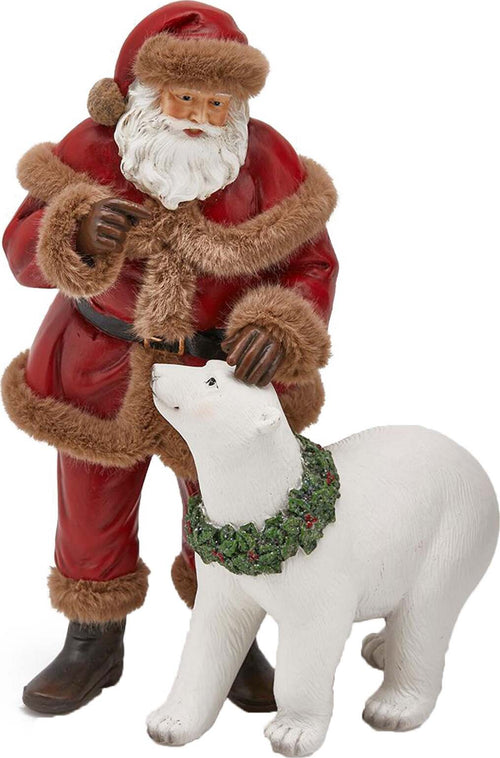 Statuetta Babbo Natale con Orso Polare colori natalizi in poli-resina h 28 cm Storia EDG 2021 Casa e cucina/Decorazioni per interni/Addobbi e decorazioni per ricorrenze/Decorazioni natalizie/Schiaccianoci MagiediNatale.it - Altamura, Commerciovirtuoso.it