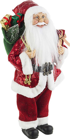 Statuetta Babbo Natale Holly rosso per interno decorazione natalizia Casa e cucina/Decorazioni per interni/Addobbi e decorazioni per ricorrenze/Decorazioni natalizie/Schiaccianoci MagiediNatale.it - Altamura, Commerciovirtuoso.it