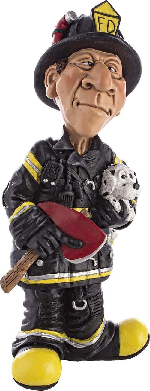 Statuetta caricatura mestiere vigile del fuoco idea regalo per pompieri h 26 cm Casa e cucina/Decorazioni per interni/Addobbi e decorazioni per ricorrenze/Decorazioni natalizie/Presepi/Statuine e fondali per il presepe MagiediNatale.it - Altamura, Commerciovirtuoso.it
