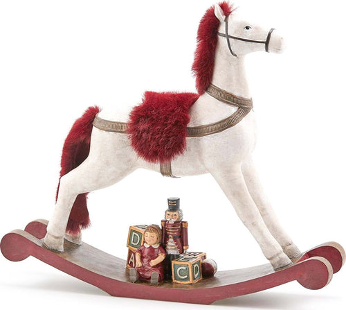 Statuetta Cavallo a dondolo con pelliccia rossa in poliresina h 38 cm Storia Preziosa 2021 Casa e cucina/Decorazioni per interni/Addobbi e decorazioni per ricorrenze/Decorazioni natalizie/Schiaccianoci MagiediNatale.it - Altamura, Commerciovirtuoso.it