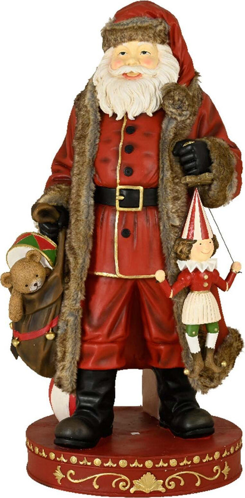 Statuetta con babbo natale con sacca dei regali decorazione per interno h 166 cm Casa e cucina/Decorazioni per interni/Addobbi e decorazioni per ricorrenze/Decorazioni natalizie/Schiaccianoci MagiediNatale.it - Altamura, Commerciovirtuoso.it
