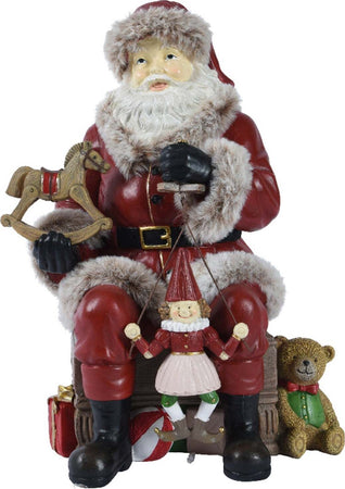 Statuetta con babbo natale con sacca dei regali decorazione per interno h 30 cm Casa e cucina/Decorazioni per interni/Addobbi e decorazioni per ricorrenze/Decorazioni natalizie/Schiaccianoci MagiediNatale.it - Altamura, Commerciovirtuoso.it