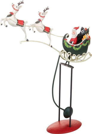 Statuetta con babbo natale con slitta e renne decorazione per interno h 48 cm Casa e cucina/Decorazioni per interni/Addobbi e decorazioni per ricorrenze/Decorazioni natalizie/Oggettistica MagiediNatale.it - Altamura, Commerciovirtuoso.it