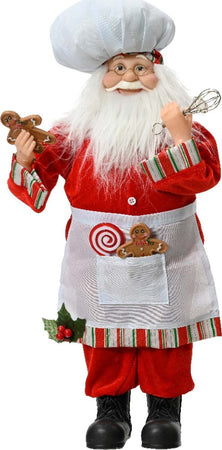 Statuetta con babbo natale pasticciere decorazione per interno h 45cm Casa e cucina/Decorazioni per interni/Addobbi e decorazioni per ricorrenze/Decorazioni natalizie/Schiaccianoci MagiediNatale.it - Altamura, Commerciovirtuoso.it
