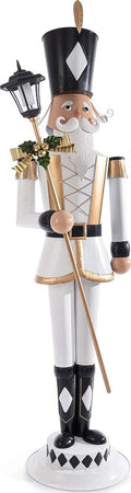 Statuetta decorativa in metallo Soldatino schiaccianoci natalizio con lanterna h 172 cm Casa e cucina/Decorazioni per interni/Addobbi e decorazioni per ricorrenze/Decorazioni natalizie/Schiaccianoci MagiediNatale.it - Altamura, Commerciovirtuoso.it