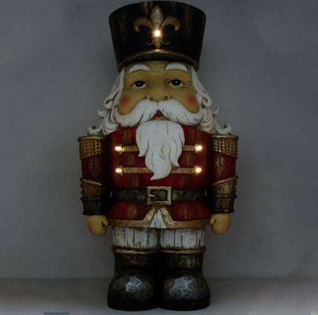 Statuetta decorativa in poliresina Soldatino schiaccianoci con led h 46 cm Casa e cucina/Decorazioni per interni/Addobbi e decorazioni per ricorrenze/Decorazioni natalizie/Schiaccianoci MagiediNatale.it - Altamura, Commerciovirtuoso.it