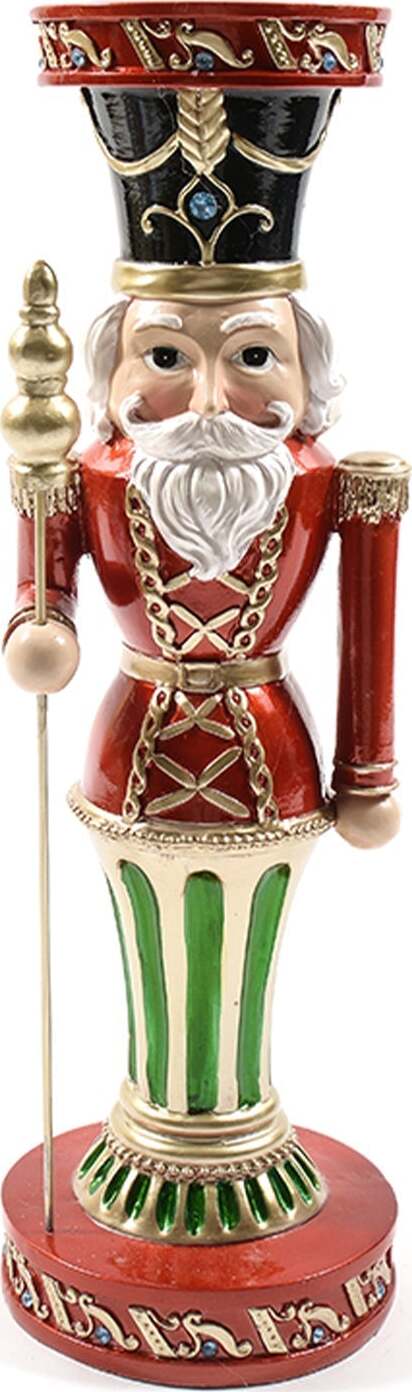 Statuetta decorativa portacandele Soldatino Rosso e Verde in resina da 40 cm Casa e cucina/Decorazioni per interni/Addobbi e decorazioni per ricorrenze/Decorazioni natalizie/Schiaccianoci MagiediNatale.it - Altamura, Commerciovirtuoso.it