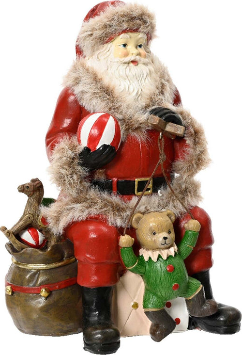 Statuetta di Babbo Natale in poliresina, decorazione per interno e esterno, h 19 cm Casa e cucina/Decorazioni per interni/Addobbi e decorazioni per ricorrenze/Decorazioni natalizie/Schiaccianoci MagiediNatale.it - Altamura, Commerciovirtuoso.it
