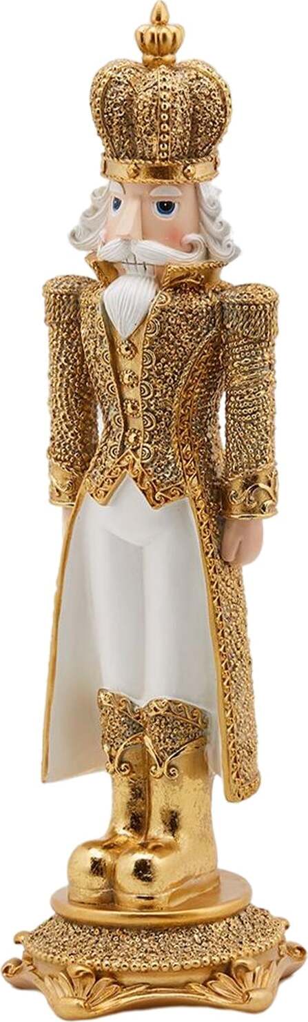 Statuetta di Soldatino natalizio decorativo color oro e bianco in plastica Casa e cucina/Decorazioni per interni/Addobbi e decorazioni per ricorrenze/Decorazioni natalizie/Schiaccianoci MagiediNatale.it - Altamura, Commerciovirtuoso.it