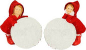 Statuetta-Natalizia-Decorazione-Natale-Porta-Tea-Light-In-Resina-Altezza-11,5-Cm