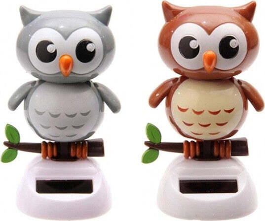 Statuetta-Oscillante-Ad-Energia-Solare-Gufo-Gufetto-Dondolo-Movimento-Per-Auto