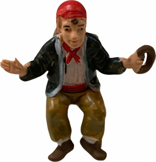 Statuetta per presepe natalizio uomo seduto con una ciambella h 7 cm Casa e cucina/Decorazioni per interni/Addobbi e decorazioni per ricorrenze/Decorazioni natalizie/Presepi/Statuine e fondali per il presepe MagiediNatale.it - Altamura, Commerciovirtuoso.it