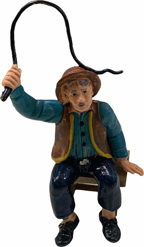 Statuetta per presepe natalizio uomo seduto con una frusta lucida h10 cm Casa e cucina/Decorazioni per interni/Addobbi e decorazioni per ricorrenze/Decorazioni natalizie/Presepi/Statuine e fondali per il presepe MagiediNatale.it - Altamura, Commerciovirtuoso.it