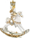 Statuetta Soldatino con cavallo a dondolo, in poliresina bianco e oro h 42 cm Casa e cucina/Decorazioni per interni/Addobbi e decorazioni per ricorrenze/Decorazioni natalizie/Schiaccianoci MagiediNatale.it - Altamura, Commerciovirtuoso.it