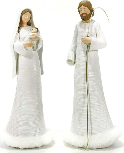 Statuette natività bianco e oro stilizzate per presepe in poliresina Casa e cucina/Decorazioni per interni/Addobbi e decorazioni per ricorrenze/Decorazioni natalizie/Presepi/Statuine e fondali per il presepe MagiediNatale.it - Altamura, Commerciovirtuoso.it